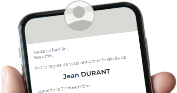 Créer un faire-part de décès en ligne première étape : le défunt